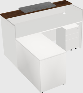 L-shaped modular reception