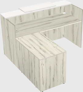 L-shaped modular reception