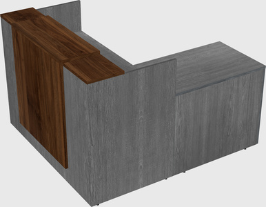 L-shaped modular reception