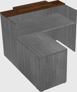 L-shaped modular reception