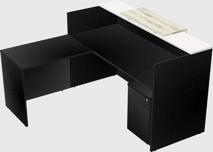L-shaped modular reception