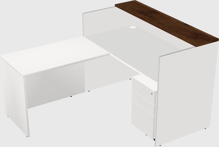 L-shaped modular reception