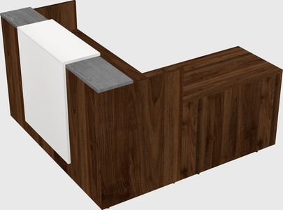L-shaped modular reception