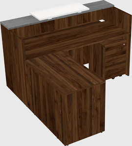 L-shaped modular reception