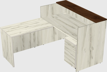 L-shaped modular reception
