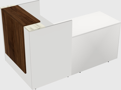 L-shaped modular reception