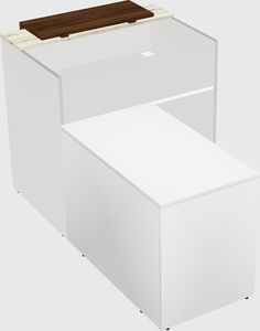 L-shaped modular reception