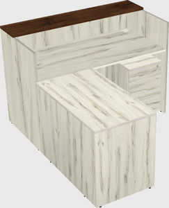 L-shaped modular reception