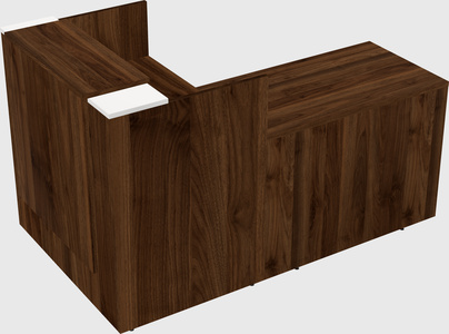 L-shaped modular reception