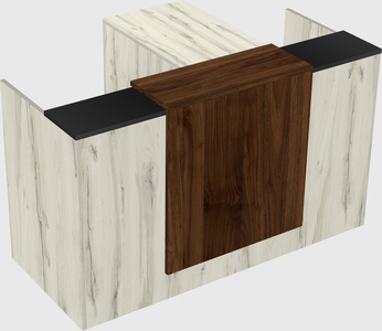L-shaped modular reception
