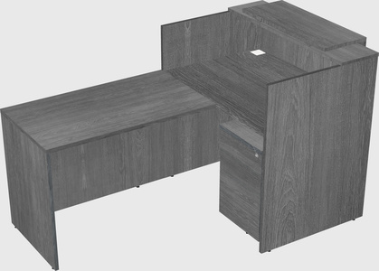 L-shaped modular reception