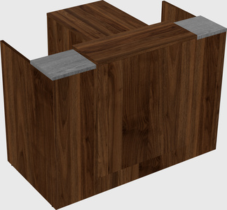 L-shaped modular reception