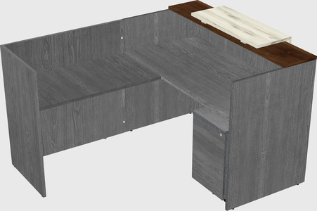 L-shaped modular reception
