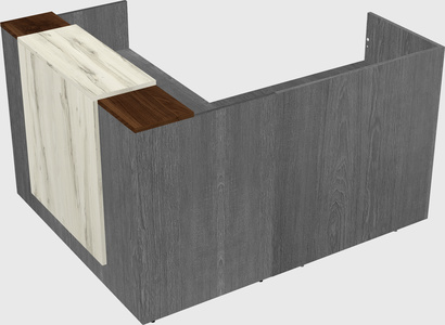 L-shaped modular reception