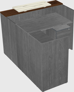 L-shaped modular reception