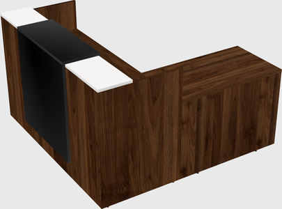 L-shaped modular reception
