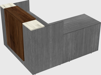 L-shaped modular reception