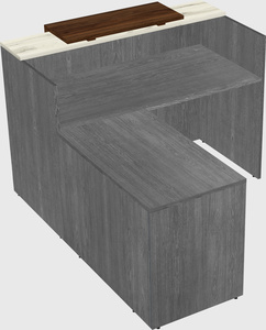 L-shaped modular reception