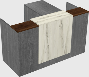 L-shaped modular reception