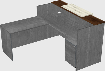 L-shaped modular reception