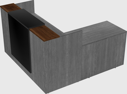 L-shaped modular reception