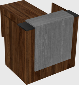 L-shaped modular reception