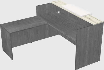 L-shaped modular reception