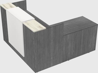 L-shaped modular reception