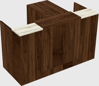 L-shaped modular reception