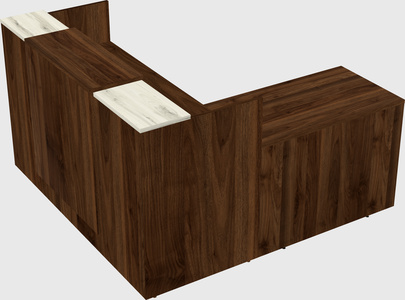 L-shaped modular reception