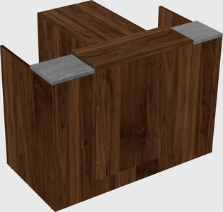 L-shaped modular reception