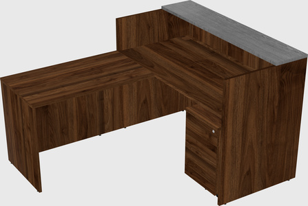 L-shaped modular reception