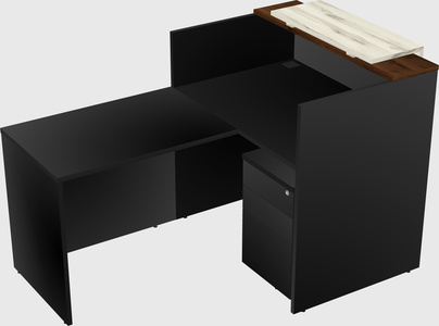 L-shaped modular reception