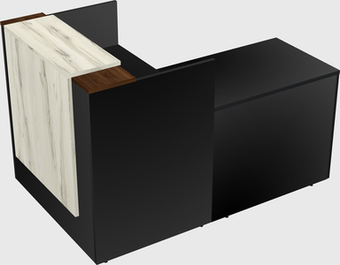 L-shaped modular reception