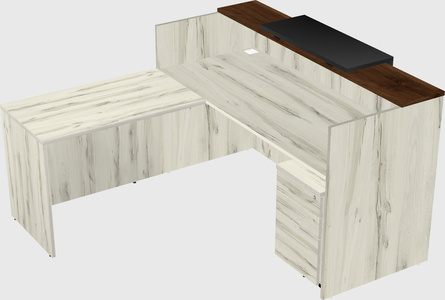 L-shaped modular reception