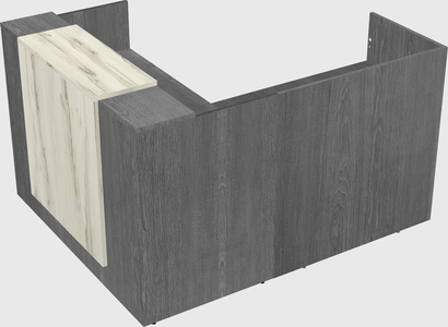 L-shaped modular reception