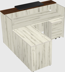 L-shaped modular reception