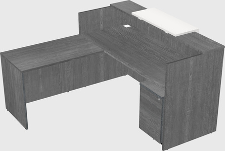 L-shaped modular reception