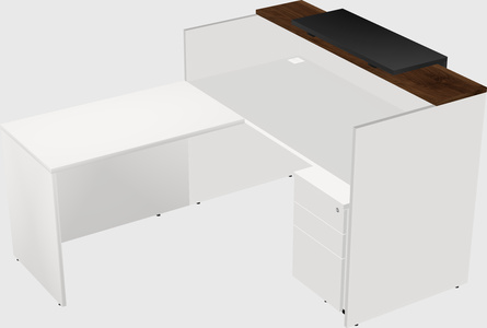 L-shaped modular reception