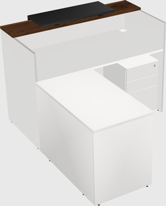 L-shaped modular reception