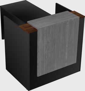 L-shaped modular reception