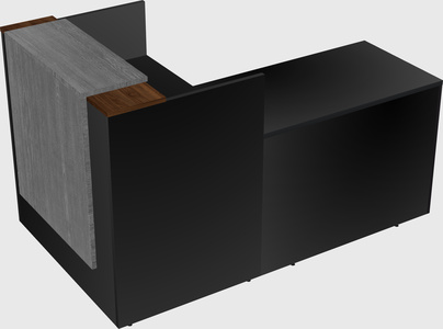L-shaped modular reception