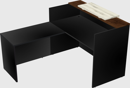 L-shaped modular reception