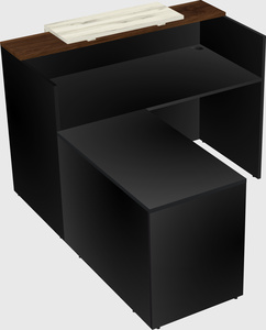 L-shaped modular reception