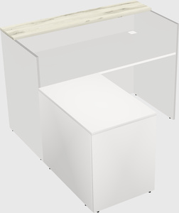 L-shaped modular reception