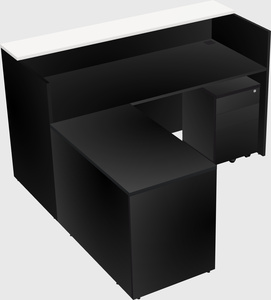 L-shaped modular reception
