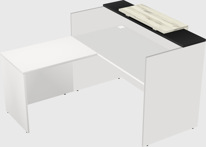 L-shaped modular reception
