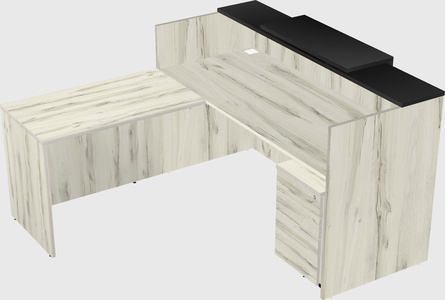 L-shaped modular reception
