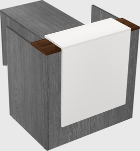 L-shaped modular reception