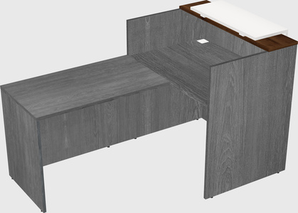 L-shaped modular reception